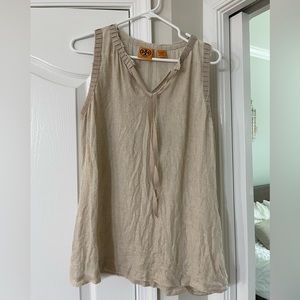 Tory Burch linen sleeveless blouse